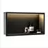 REA Einbauregal Bad mit LED, schwarz, 10x60x30cm (REA-08541)