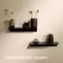 Designfabrik Hamburg Wandregal selbstklebend, 30cm, schwarz, 2er-Set, Metall (DFHH KR)