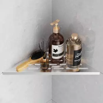 LuxusKollektion Eckregal Dusche 304 Edelstahl 254mm, silber