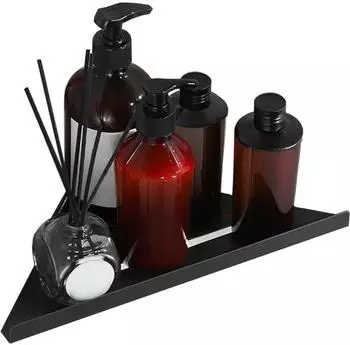 LuxusKollektion Duschablage Eckregal selbstklebend, SUS304 Edelstahl, schwarz, 30cm