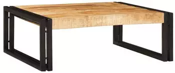 vidaXL Badezimmerspiegelschrank rohes Mangoholz 65x50x23cm (4102754)