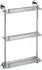 Brillantbad BOMEGA Glasablage 3 Flächen, Messing verchromt, Milchglas, 400x660x130mm