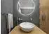 Brillantbad BOMEGA Glasablage 3 Flächen, Messing verchromt, Milchglas, 400x660x130mm