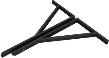 doporro Wandkonsole Regalträger Edelstahl, schwarz, 45x25cm, 2er-Set (WH02)