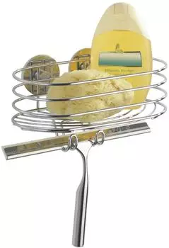 Wenko Turbo-Loc Wandablage mit Duschabzieher (18916)