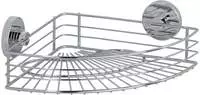 Wenko Duschablage Bari Vacuum-Loc, verchromt, mit Saugnapf, Eckablage, aus Metall,