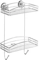 Wenko - Wenselaar Wenko Wandregal Vacuum-Loc Silber 26 x 43 x 15 cm ohne Bohren