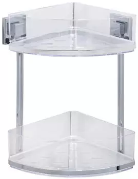 Wenko Vacuum-Loc Edelstahl Eckregal 2 Etagen Quadro (22690100) Wenko Vacuum-Loc Edelstahl Eckregal 2 Etagen Quadro (22690100)