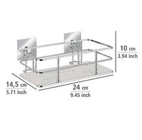 WENKO Duschkorb Edelstahl silber