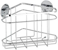 WENKO Turbo-Loc Edelstahl Eckablage rostfrei, Befestigen ohne bohren 21785100