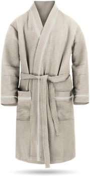 Normani Waffel-Piqué Kimono Bali Kurzform beige