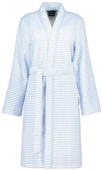 Cawö Bademäntel Damen Kimono Struktur 1214 mittelblau - 11