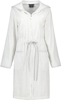 Cawö Bademäntel Damen Reißverschluss 6416 weiss-silber - 76