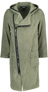 Cawö Bademäntel Herren Kapuze New Zipper 6516 field-schwarz - 453