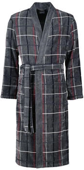 Cawö Bademäntel Herren Kimono Karo 4853 anthrazit-rot - 79