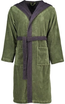 Vossen Unisex-Bademantel Poppy mud green/anthrazit
