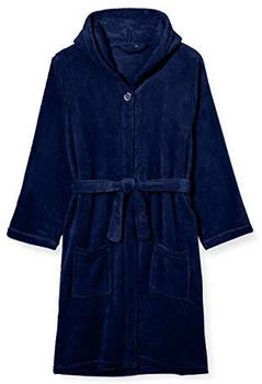 Playshoes Fleece-Bademantel Uni dunkelblau