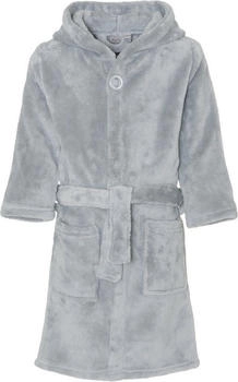 Playshoes Fleece-Bademantel Uni grau