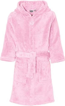 Playshoes Fleece-Bademantel Uni hellrosa