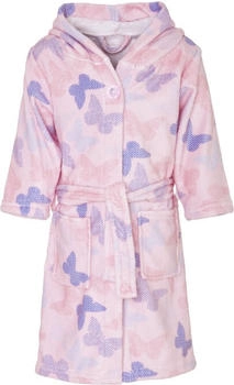 Playshoes Fleece-Bademantel Schmetterlinge rosa