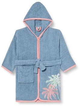Playshoes Frottee-Bademantel Palmen blau