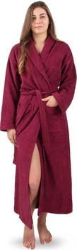 Normani Extra langer Baumwoll-Bademantel Lola Burgund