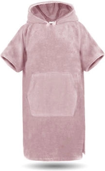 Normani Surfer Poncho - Baumwoll Bademantel mit Kapuze Rosa