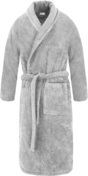 Normani Unisex Baumwoll-Bademantel 450 g/m² Flee Grau