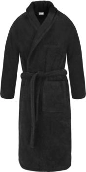 Normani Unisex Baumwoll-Bademantel 450 g/m² Flee Schwarz