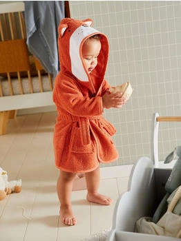 Vertbaudet Baby Bademantel Fuchs-Kostüm orange
