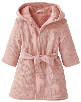 Vertbaudet Baby Tier-Bademantel mit Musselin rosa