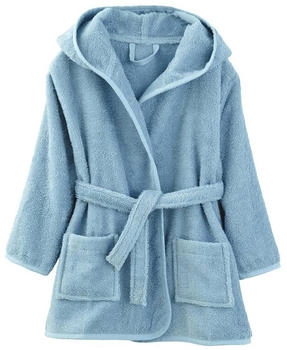 Vertbaudet Kinder Bademantel mit Kapuze graublau