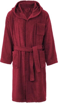CelinaTex Borkum Bademantel Baumwolle Frottee 400g/m² Kapuze Herren bordeaux