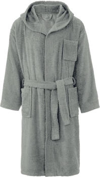 CelinaTex Borkum Bademantel Baumwolle Frottee 400g/m² Kapuze Herren grau