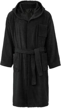 CelinaTex Borkum Bademantel Baumwolle Frottee 400g/m² Kapuze Herren schwarz