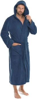 CelinaTex Florida Bademantel ikrofaser 260g/m² Kapuze blau