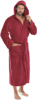 CelinaTex Florida Bademantel ikrofaser 260g/m² Kapuze bordeaux