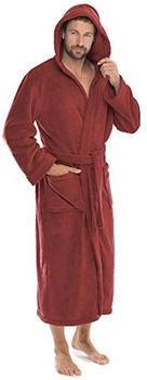 CelinaTex Florida Bademantel ikrofaser 260g/m² Kapuze chili