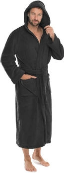 CelinaTex Florida Bademantel ikrofaser 260g/m² Kapuze schwarz