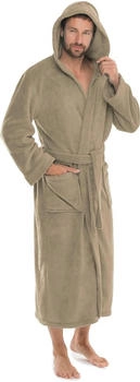 CelinaTex Florida Bademantel ikrofaser 260g/m² Kapuze taupe