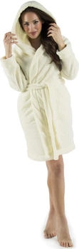 CelinaTex Korfu Bademantel herpa-Fleece 260 g/m² Kapuze kurz natur