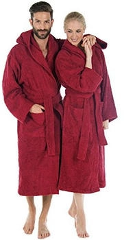 CelinaTex Montana Bademantel Baumwolle Frottee Kapuze bordeaux
