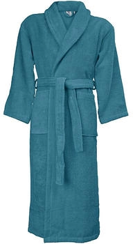 Erwin Müller Walk-Frottier Unisex-Bademantel Friedrichshafen grün/blau