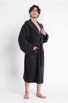 Bruno Banani Herrenbademantel Clement anthrazit, L:120cm
