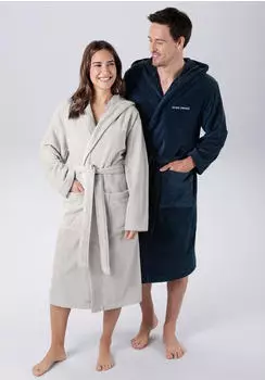 Bruno Banani Unisex-Bademantel Daniel hellgrau