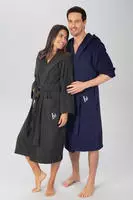Bruno Banani Unisex-Bademantel "Robby, ideal f&uuml;r Sauna & Spa, Standard,...