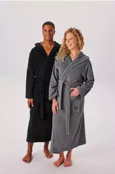 Bruno Banani Unisex-Bademantel Robby schwarz, L:140cm