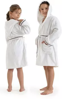 Bruno Banani Kinderbademantel Danny weiß, L:84cm