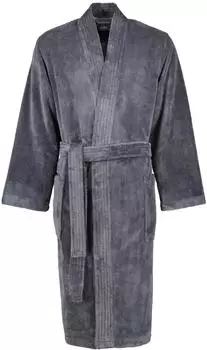 Caw&ouml; Herren-Bademantel Doubleface 800-71 Anthrazit