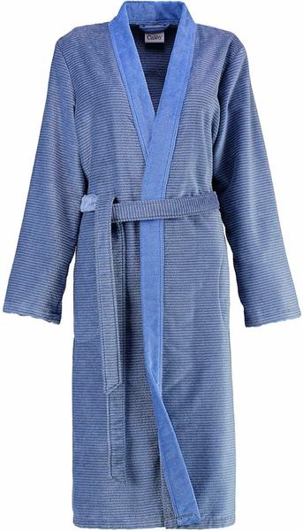 Cawö Kimono Two-Tone mit Schalkragen blau